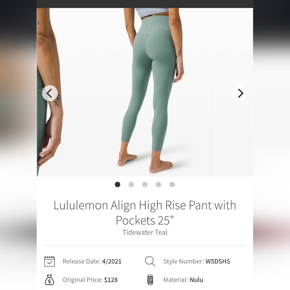 Lululemon Align pockets Leggings in Teal